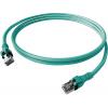 Easylan CPP1OTATAT0050 RJ45 síťové kabely, propojovací kabely CAT 6A S/FTP 5.00 m tyrkysová dvoužilový stíněný, bez halogenů, samozhášecí 1 ks