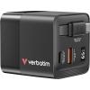 Verbatim GaN Charger 65 W cestovní nabíječka, Rychlonabíječka, GaN, s adaptérem pro Evropu, s britským adaptérem, s americkým adaptérem, 1x USB A , 1x USB-C®, Verbatim GaN Charger 65 W cestovní nabíječka, Rychlonabíječka, GaN, s adaptérem pro Evropu, s britským adaptérem, s americkým adaptérem, 1x USB A , 1x USB-C®,