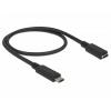 Delock Kabel USB-C USB-C ® zástrčka, USB-C ® zásuvka 0.50 m černá 85532 Delock Kabel USB-C USB-C ® zástrčka, USB-C ® zásuvka 0.50 m černá 85532