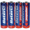 Baterie POPULAR R6 (AA), 1,5 V, zinkochlorid, balení 60 ks