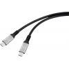Renkforce Kabel USB-C USB 4.0 USB-C ® zástrčka 0.50 m černá hliníková zástrčka, silikonový, flexibilní provedení, 8K UHD RF-6820206 Renkforce Kabel USB-C USB 4.0 USB-C ® zástrčka 0.50 m černá hliníková zástrčka, silikonový, flexibilní provedení, 8K UHD RF-6820206