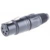 Neutrik Konektor XLR, barva Černá, počet kontaktů: 4, orientace těla: Rovný Vnitřní, pokovení: Stříbro přes nikl, Kabel, Neutrik Konektor XLR, barva Černá, počet kontaktů: 4, orientace těla: Rovný Vnitřní, pokovení: Stříbro přes nikl, Kabel,