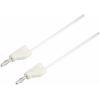 VOLTCRAFT MSB-300 měřicí kabel lamelová zástrčka 4 mm silikon 0.75 m bílá 1 ks