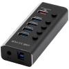 Roline 14.02.5058 USB Hub 4 porty USB-A USB 3.2 Gen1 5 GBit/s černá