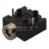 Jack zásuvka 2,5 mm stereo, 90°, 3 póly, plast