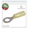 Quadrios 23C529 kulaté kabelové oko Průřez (max.)=6 mm² Ø otvoru=8.5 mm částečná izolace žlutá 50 ks Quadrios 23C529 kulaté kabelové oko Průřez (max.)=6 mm² Ø otvoru=8.5 mm částečná izolace žlutá 50 ks