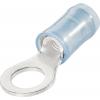 TE Connectivity 130090 kulaté kabelové oko Průřez (max.)=2.60 mm² Ø otvoru=5.3 mm částečná izolace modrá 1 ks