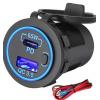 Napájecí zdířka 12-24V/65W USB-A QC + USB-C PD kulatá Napájecí zdířka 12-24V/65W USB-A QC + USB-C PD kulatá