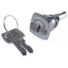 Zámky pro více zásuvek S klíčem, Klíč, Ocel, hloubka od panelu k jazýčku: 23.5 mm, Chromová 16.6 x 19.1 mm Euro-Locks a