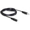 Delock 84002 jack audio kabel [1x jack zástrčka 3,5 mm - 1x jack zásuvka 3,5 mm] 3 m černá