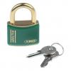 ABUS Bezpečnostní visací zámek S klíčem Odolnost vůči povětrnostním vlivům, Mosaz Obojí 6 mm třmen, Zelená 40mm ABUS Bezpečnostní visací zámek S klíčem Odolnost vůči povětrnostním vlivům, Mosaz Obojí 6 mm třmen, Zelená 40mm