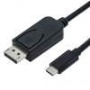 Roline, A: Vnější USB typu C, B: Vnější USB typu C DisplayPort Kabely 2 m Roline, A: Vnější USB typu C, B: Vnější USB typu C DisplayPort Kabely 2 m