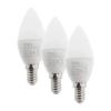 LED žárovka E14 C35 svíčková Trixline, 230 V / 6 W, studená bílá 6500 K, 3 ks