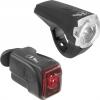 M-Wave sada světel na kolo ATLAS K10 USB LED napájeno akumulátorem černá