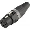Hicon HI-X3CF-BLK XLR konektor zástrčka, rovná Pólů: 3 černá 1 ks