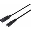 Sygonix SY-5043436 napájecí prodlužovací kabel černá 2.00 m Sygonix SY-5043436 napájecí prodlužovací kabel černá 2.00 m