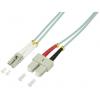 LogiLink FP3LS05 optické vlákno optické vlákno kabel 5.00 m tyrkysová [1x zástrčka LC - 1x zástrčka SC] 50/125 µ Multimode OM3
