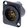 Neutrik NC6MD-LX-B-CON XLR konektor přírubová zástrčka, rovná Pólů: 6 černá 1 ks Neutrik NC6MD-LX-B-CON XLR konektor přírubová zástrčka, rovná Pólů: 6 černá 1 ks