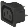 Schurter Konektor IEC C13, orientace těla: Rovný, Zacvakávací montáž Vnitřní, 250V 15A Schurter Konektor IEC C13, orientace těla: Rovný, Zacvakávací montáž Vnitřní, 250V 15A