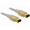 Delock Firewire kabel [1x firewire zástrčka 6pólová (IEEE1394) - 1x firewire zástrčka 6pólová (IEEE1394)] 3 m šedá