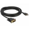 Delock DVI / HDMI kabel DVI-D 18 + 1 pól Zástrčka, Zástrčka HDMI-A 3 m černá 85585 třížilový stíněný, pozlacené kontakty HDMI kabel Delock DVI / HDMI kabel DVI-D 18 + 1 pól Zástrčka, Zástrčka HDMI-A 3 m černá 85585 třížilový stíněný, pozlacené kontakty HDMI kabel