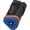 TE Connectivity DT zásuvkový konektor na kabel 3, DT06-3S-PP01, 1 ks TE Connectivity DT zásuvkový konektor na kabel 3, DT06-3S-PP01, 1 ks
