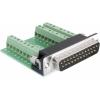Delock Adapter 65318 D-SUB kolíková lišta 180 ° Pólů: 25, 27 1 ks