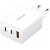 Intenso W65ACC GaN USB nabíječka, GaN, USB Power Delivery (USB-PD) , 1x USB A , 2x USB-C®, 65 W, Dodávka energie, bílá