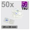 TRU COMPONENTS T24CA069 úchytka samolepicí, šroubovací TC-12888548 4cestný vstup pro provlečení bílá 50 ks TRU COMPONENTS T24CA069 úchytka samolepicí, šroubovací TC-12888548 4cestný vstup pro provlečení bílá 50 ks