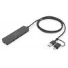 Digitus DA-70236 USB Hub 4 porty USB-A USB 3.0 5 GBit/s s konektorem USB C černá DA-70236