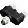 RS PRO Adaptér pro kulaté konektory, orientace těla: Rovný, 85 °C, -25 °C M12, materiál kontaktu: Slitina měď-zinek