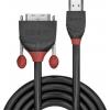 LINDY HDMI / DVI kabelový adaptér Zástrčka HDMI-A, DVI-D 18 + 1 pól Zástrčka 3.00 m černá 36273 HDMI kabel