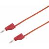 VOLTCRAFT MSB-300 měřicí kabel lamelová zástrčka 4 mm silikon 5.00 m červená 1 ks