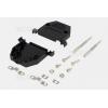Kryt na konektor D-SUB 25 pinů DS1045-25BP1L1-A, ABS, černý