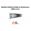 Řetězová dráha pro garážové pohony v jednom kuse délky 3,3 m
