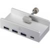 Renkforce RF-6690354 USB Hub 3 + 1 port USB-A, USB-C® USB 3.1 Gen1 5 GBit/s s hliníkovým krytem stříbrná RF-ACHB-350