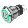 EAO Tlačítkový spínač, řada: 82 IP65, IP67 SPDT Panel Blokování Osvětlené 19 mm 3A, barva LED: Zelená 240 V dc 240 V ac