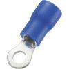 TRU COMPONENTS 746087 kulaté kabelové oko Průřez (max.)=2.50 mm² Ø otvoru=3.2 mm částečná izolace modrá 100 ks