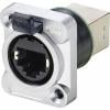 TRU COMPONENTS TC-9554640 Datový konektor RJ45 zásuvka, rovná Počet pólů 8P8C niklová 1 ks