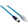 Kabel konektoru, A: Vnější, A: M12, Rovný 4, B: RJ45, B: Vnější 8, řada: YM2D24 SICK 2 m Kabel konektoru, A: Vnější, A: M12, Rovný 4, B: RJ45, B: Vnější 8, řada: YM2D24 SICK 2 m
