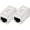 Digitus DN-93905-2 pouzdro spojky RJ45 Počet pólů 8 stříbrná 2 ks Digitus DN-93905-2 pouzdro spojky RJ45 Počet pólů 8 stříbrná 2 ks