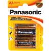 Baterie Panasonic Power AA/R06, 1,5 V, alkalická, blistr 4 ks