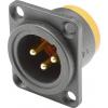 Hicon HI-X3DM-HD-B XLR konektor přírubová zástrčka Pólů: 3 černá 1 ks