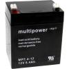 multipower PB-12-5,4-4,8 MP5.4-12 olověný akumulátor 12 V 5.4 Ah olověný se skelným rounem (š x v x h) 90 x 107 x 70 mm póly kontaktu bezúdržbové, nepatrné