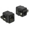 Delock RJ45 síťový adaptér CAT 6 [1x RJ45 zásuvka - 1x RJ45 zásuvka] 0 mm černá