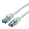 Roline Cat6a Ethernetové kabely, řada: 21.15, Bílá, Nízko dýmivý bezhalogenový 1.5 m, typ pláště: S/FTP Stíněný
