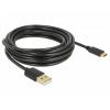 Delock USB kabel USB 2.0 USB-A zástrčka, USB-C ® zástrčka 4.00 m černá 83669 Delock USB kabel USB 2.0 USB-A zástrčka, USB-C ® zástrčka 4.00 m černá 83669
