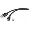 Renkforce USB kabel USB 2.0 USB-A zástrčka, USB Micro-B zástrčka 1.00 m černá magnetická zástrčka RF-4746074