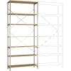Manuflex RB2413 základní modul regálu oddělení , (š x v x h) 1250 x 2000 x 600 mm, dřevěná podlaha