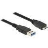 Delock USB kabel USB-A zástrčka, USB Micro-B zástrčka 1.50 m černá 85073 Delock USB kabel USB-A zástrčka, USB Micro-B zástrčka 1.50 m černá 85073